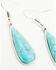 Image #2 - Shyanne Women's Ridge Canyon Turquoise Teardrop Earrings, Silver, hi-res