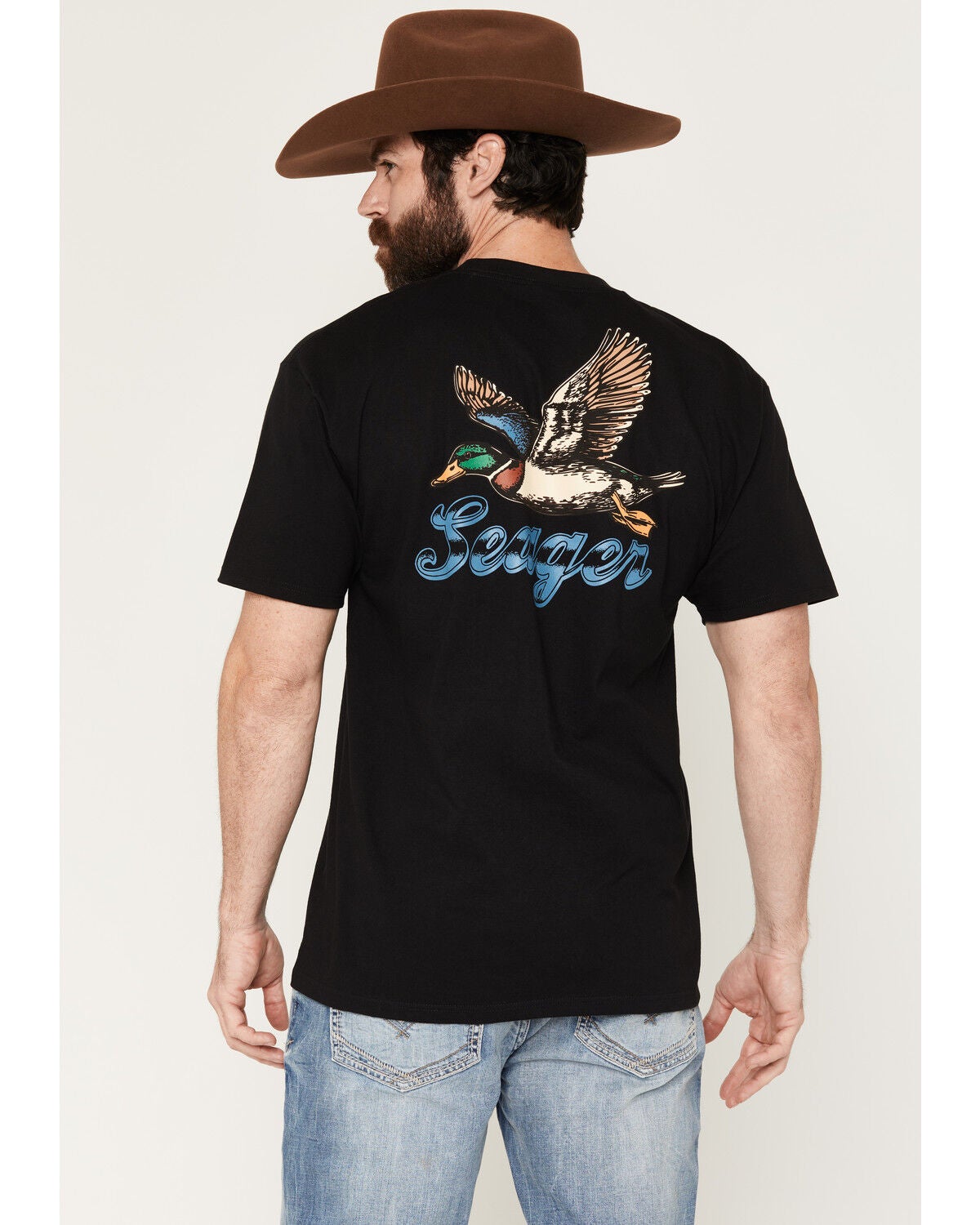 Seager Men's Greenhead Logo Short Sleeve Graphic T-Shirt, Black, hi-res