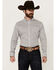 Image #1 - Cody James Men's Rejoice Geo Print Long Sleeve Button-Down Stretch Western Shirt, White, hi-res