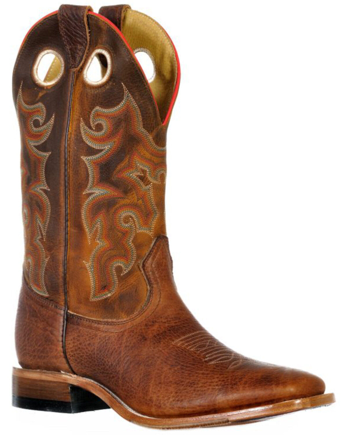 Boulet Men's Ambergold Western Boots Wide Square Toe,