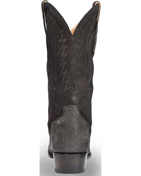 Image #7 - El Dorado Men's Handmade Lizard Black Western Boots - Snip Toe , , hi-res