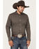 Image #1 - Cody James Men's Money Maker Print Long Sleeve Button Down Western Shirt - Big, Dark Brown, hi-res