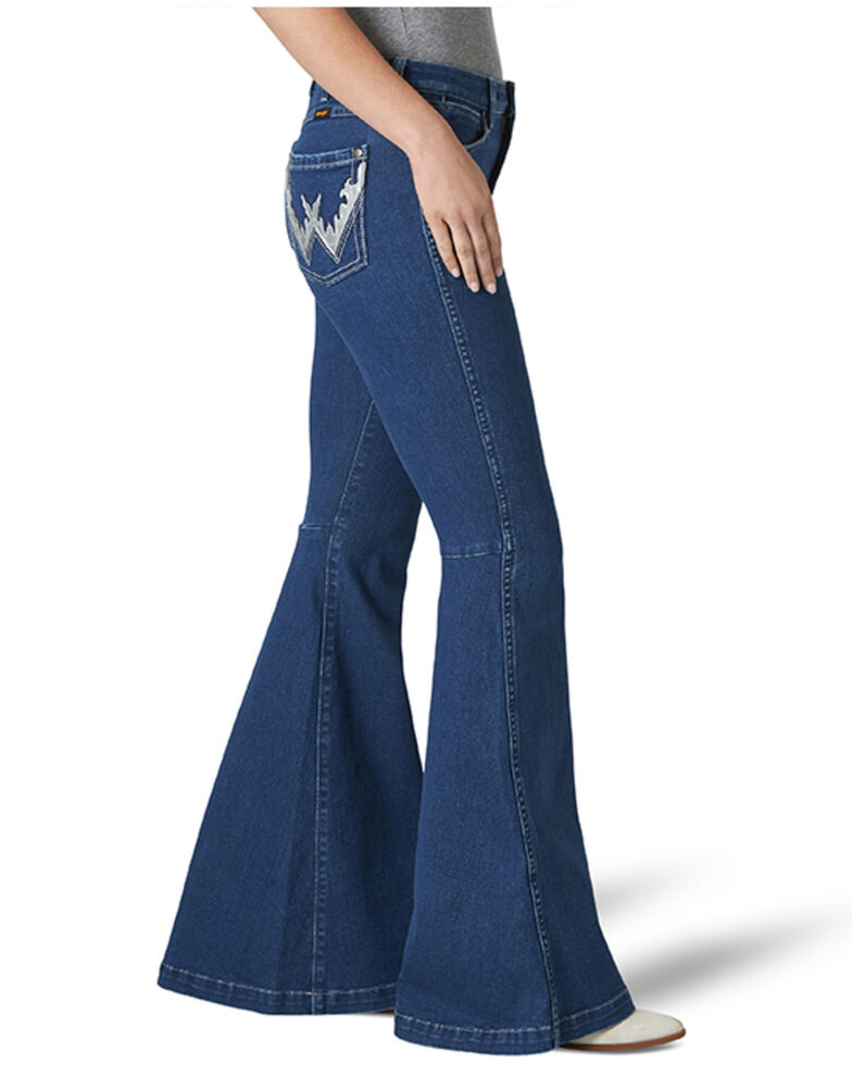 wrangler black flare jeans