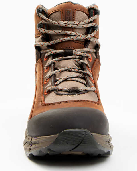 Image #4 - Brothers and Sons Men's 5" Lace-Up Waterproof Hiker Boots - Round Toe, Brown, hi-res