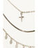 Image #2 - Shyanne Women's Layered Chain Cross and Dangle Necklace, Silver, hi-res