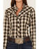 Image #3 - Stetson Women's Plaid Print Long Sleeve Pearl Snap Western Shirt, Olive, hi-res