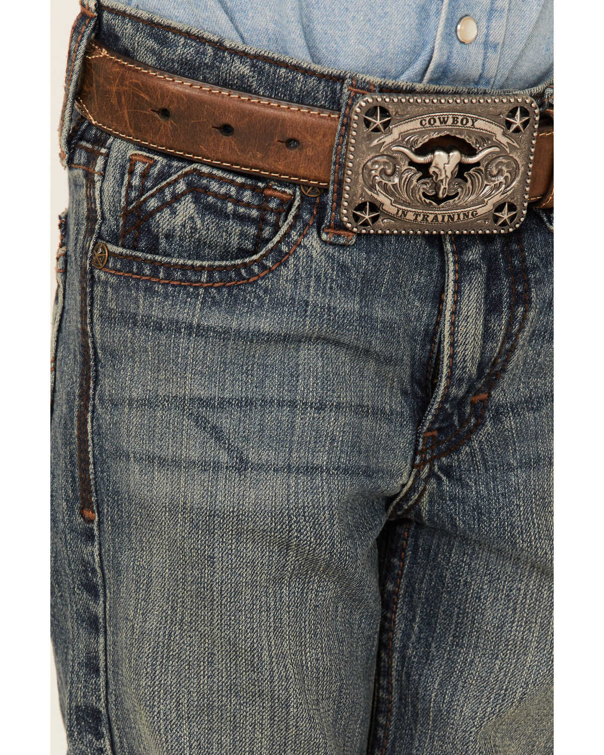 Product Name:  Cody James Boys' Steel Dust Medium Wash Mid Rise Stretch Slim Straight Jeans - Sizes 4-8