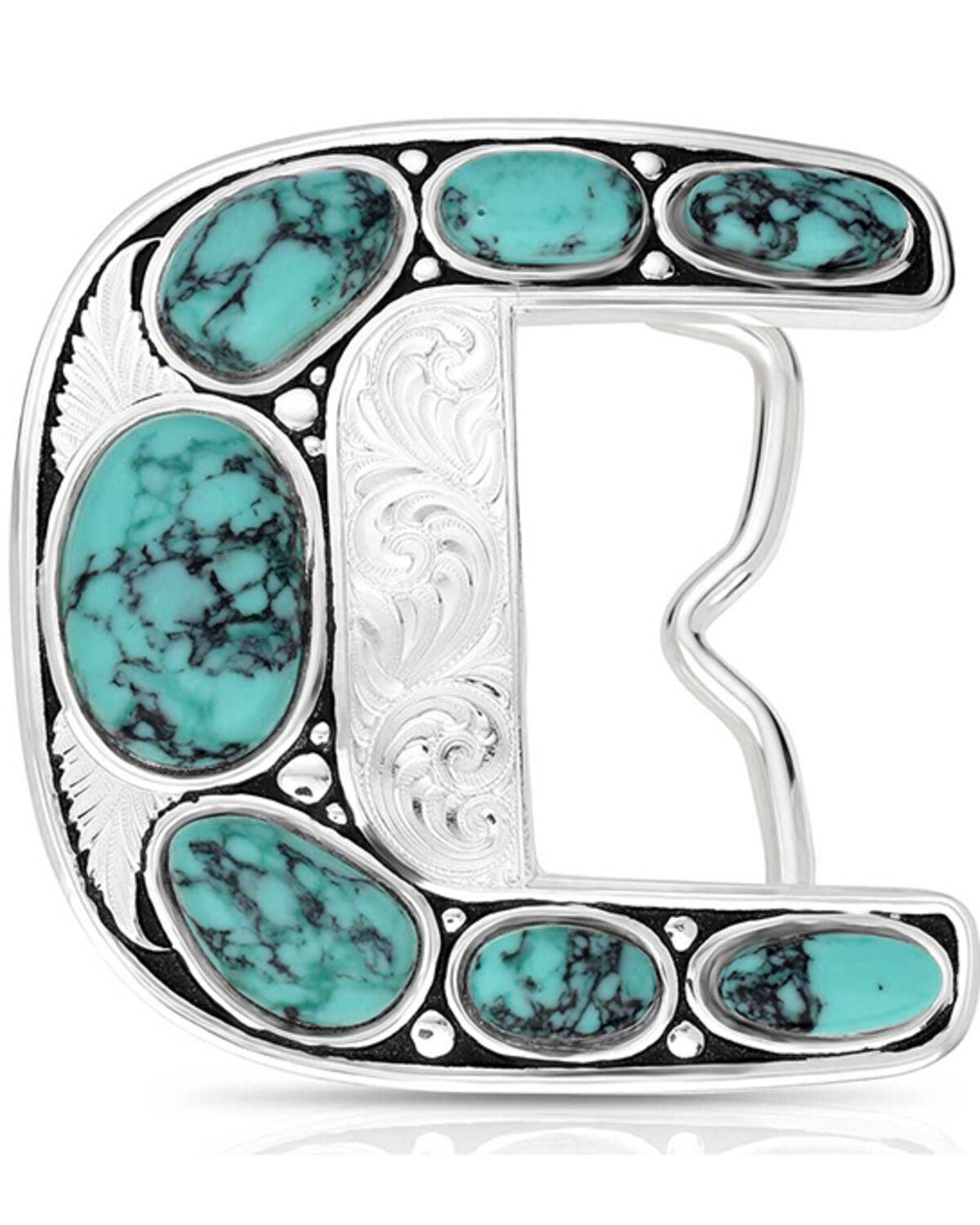 Montana Silversmiths Women's Clear Blue Sky Belt Buckle, Silver, hi-res