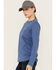 Image #3 - Ariat Women's Rebar Workman Reflective Flag Long Sleeve Tee, Navy, hi-res