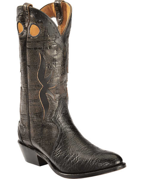 Boulet Men's Shoulder Western Boots - Medium Toe, Black, hi-res
