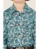 Image #3 - Rock & Roll Denim Boys' Paisley Print Long Sleeve Pearl Snap Stretch Western Shirt, Turquoise, hi-res