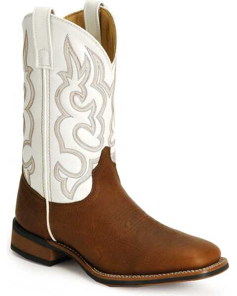 Laredo Rancher Cowboy Boots - Square Toe, Redwood, hi-res