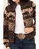 Image #3 - Shyanne Women's Buffalo Print Snap Sherpa Jacket, Chocolate, hi-res