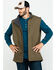 Hawx Men's Olive Canvas Sherpa Lined Work Vest , Olive, hi-res