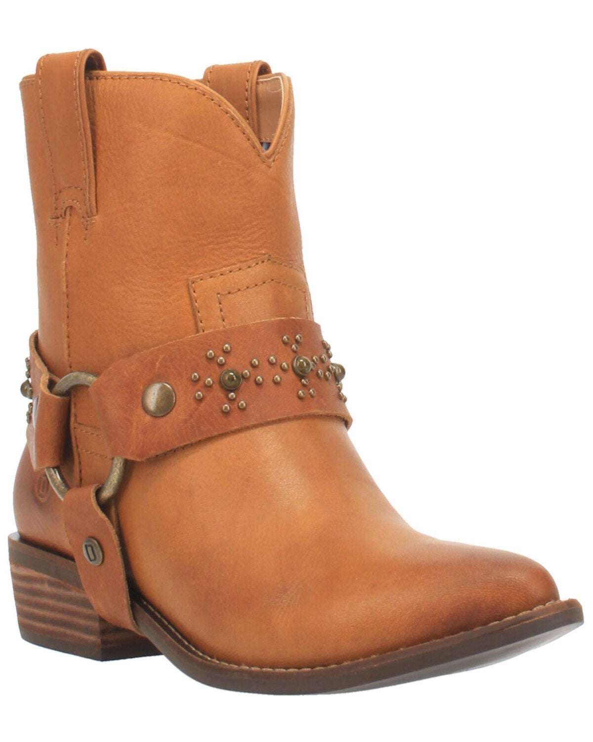 Dingo Women's Silverada Western Booties - Round Toe, Camel, hi-res