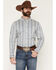 Image #1 - Cody James Men's Day Drinker Floral Stripe Print Long Sleeve Button-Down Stretch Western Shirt, White, hi-res