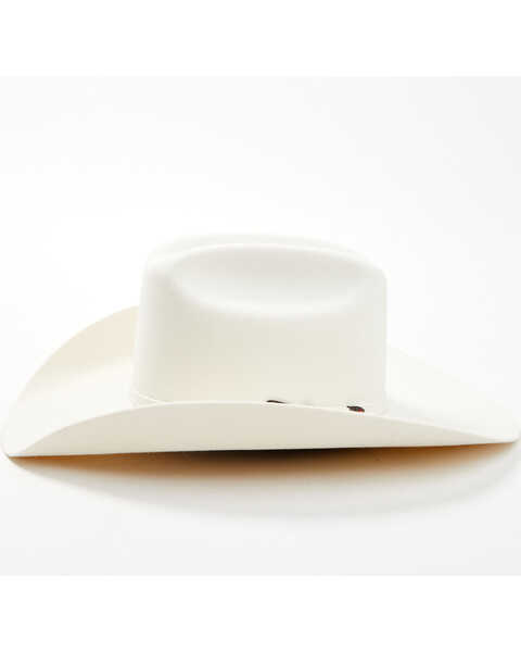 Cody James Men's 5X Self Band Cattleman Fur Blend Western Hat, White, hi-res