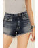 Lee Women's Vintage Dark Wash Cut-Off Shorts, Blue, hi-res