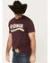 Image #2 - Cinch Men's Logo Graphic Short Sleeve T-Shirt, Heather Purple, hi-res