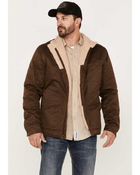 Brothers and Sons Men's Concealed Carry Sherpa Lined Jacket, Brown, hi-res