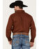 Panhandle Men's Select Print Long Sleeve Button Down Shirt, Rust Copper, hi-res