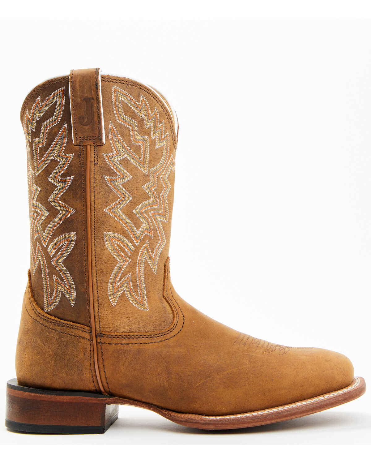 Image #2 - Justin Men's Frontier Western Boots - Broad Square Toe, Brown, hi-res