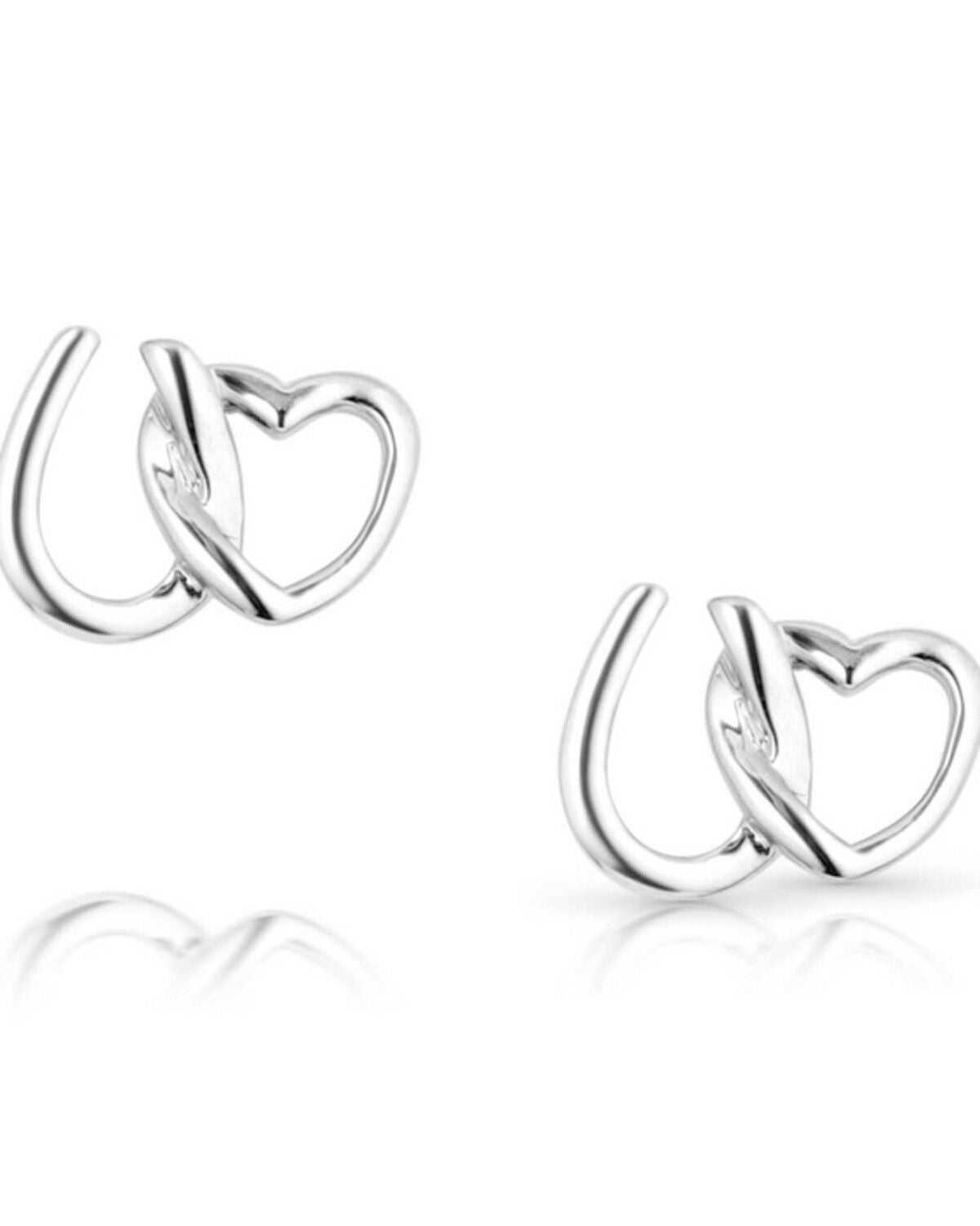 Montana Silversmiths Women's Luck & Love Earrings, Silver, hi-res