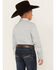Cody James Boys' Hoof Grid Print Long Sleeve Snap Western Shirt, Sage, hi-res