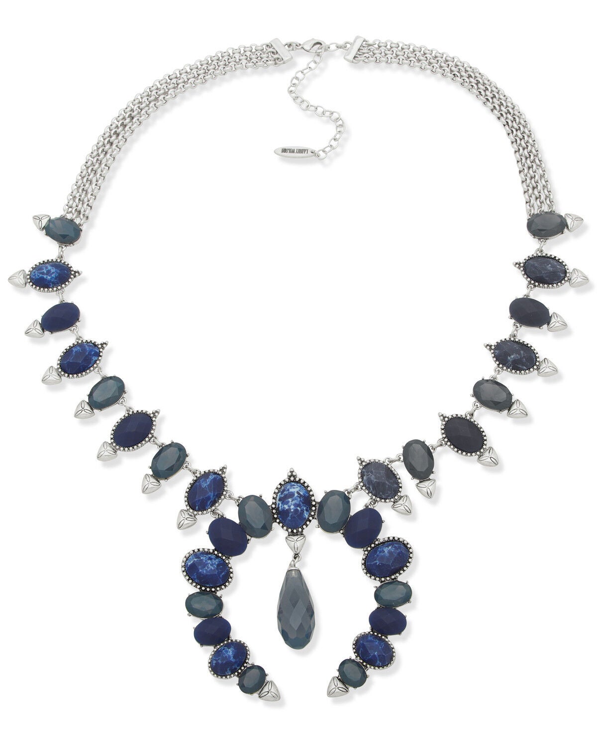 Lainey Wilson Women's Stone Squash Blossom Necklace, Silver, hi-res