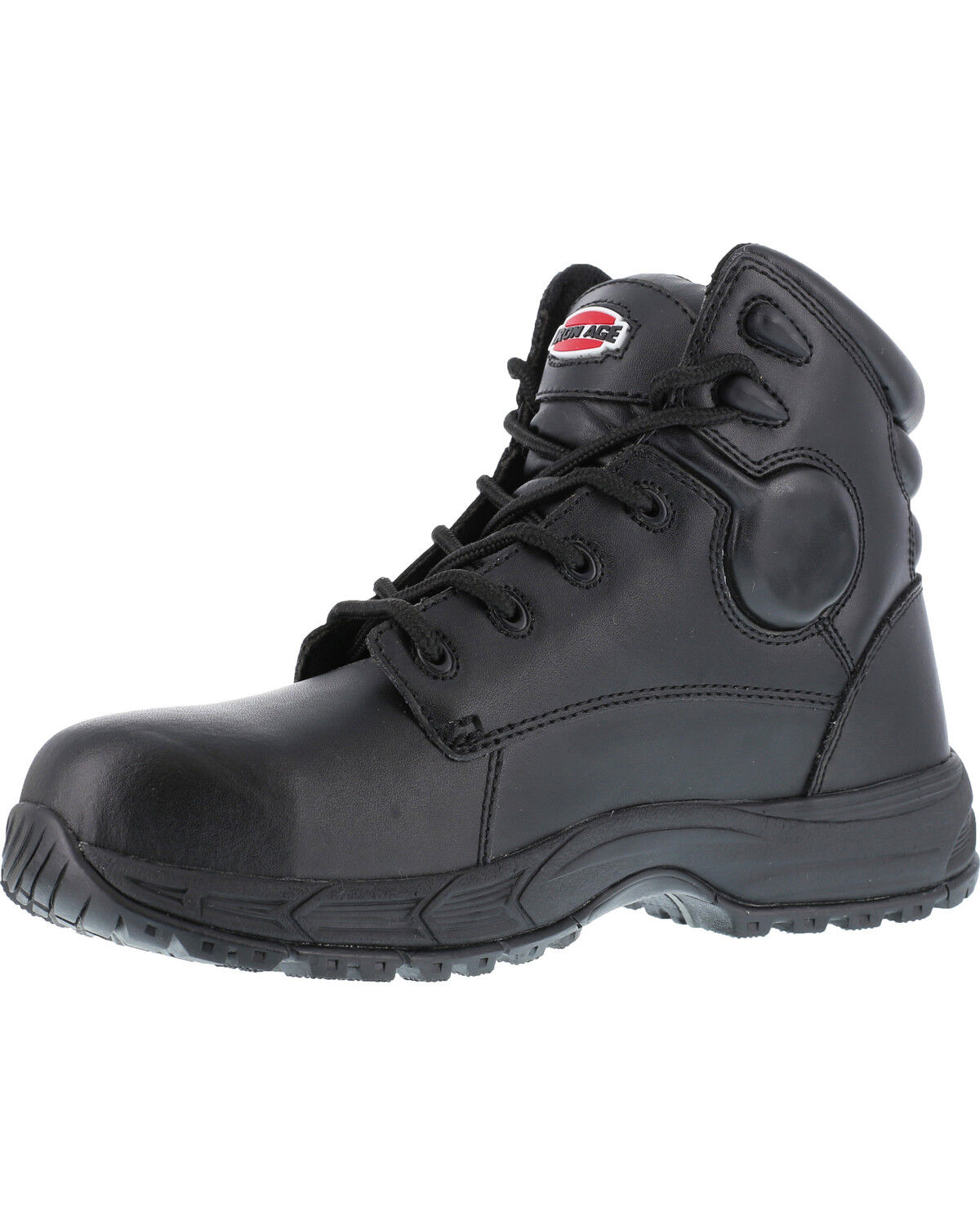 Image #2 - Iron Age Men's Ground Finish Work Boots - Steel Toe, Black, hi-res