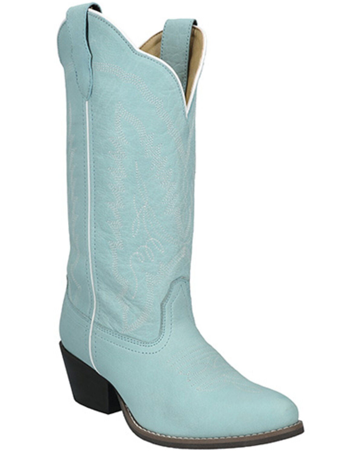 Smoky Mountain Women's Calloway Western Boots - Round Toe, Light Blue, hi-res