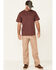 Image #2 - Hawx Men's Solid Forge Short Sleeve Work Pocket T-Shirt - Big, Burgundy, hi-res