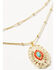 Image #2 - Shyanne Women's Concho Beaded Layered Necklace, Gold, hi-res
