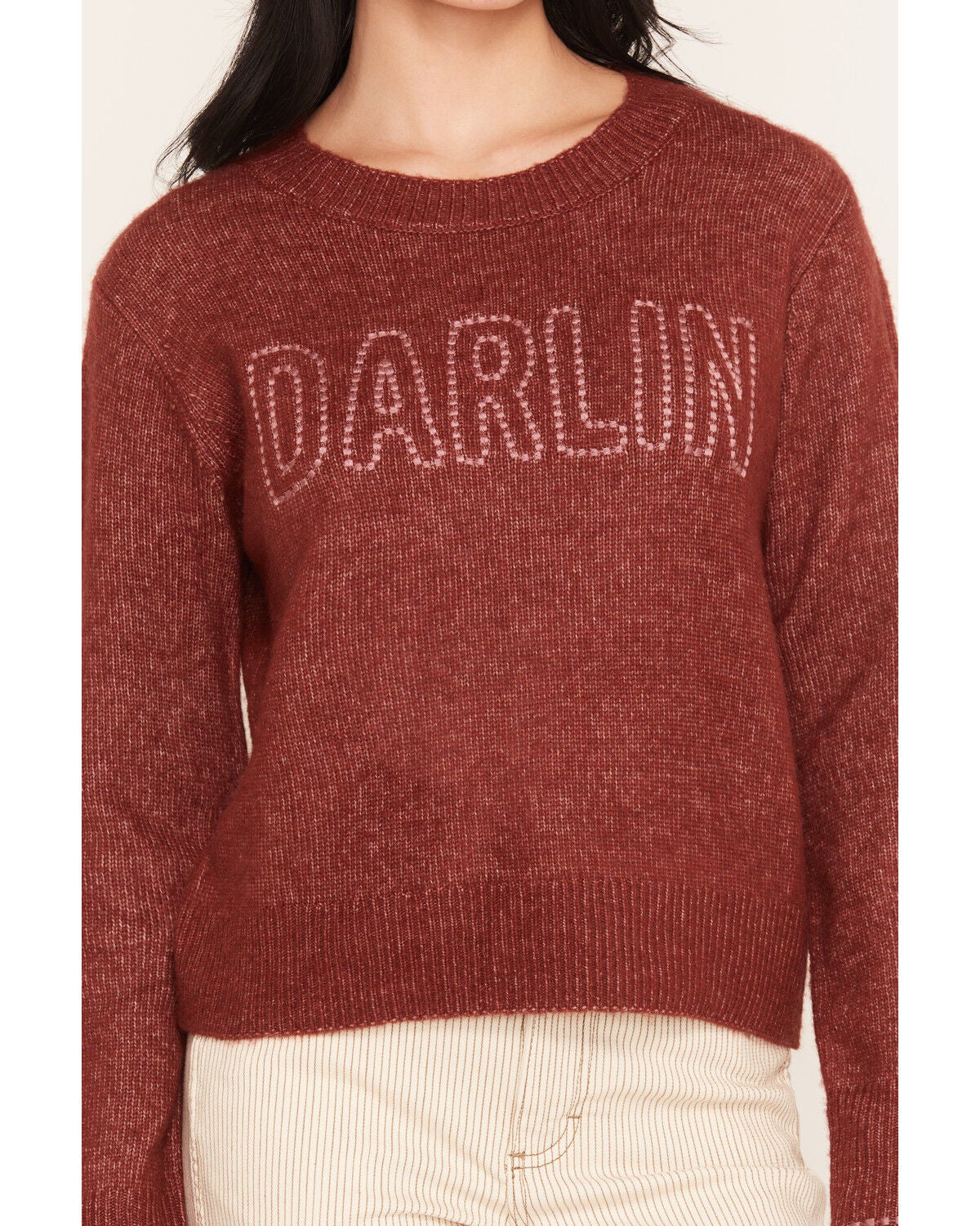 Image #3 - White Crow Women's Darlin Stitch Sweater, Burgundy, hi-res