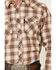 Image #3 - Outback Trading Co. Men's Brown Logan Performance Plaid Long Sleeve Western Flannel Shirt, , hi-res