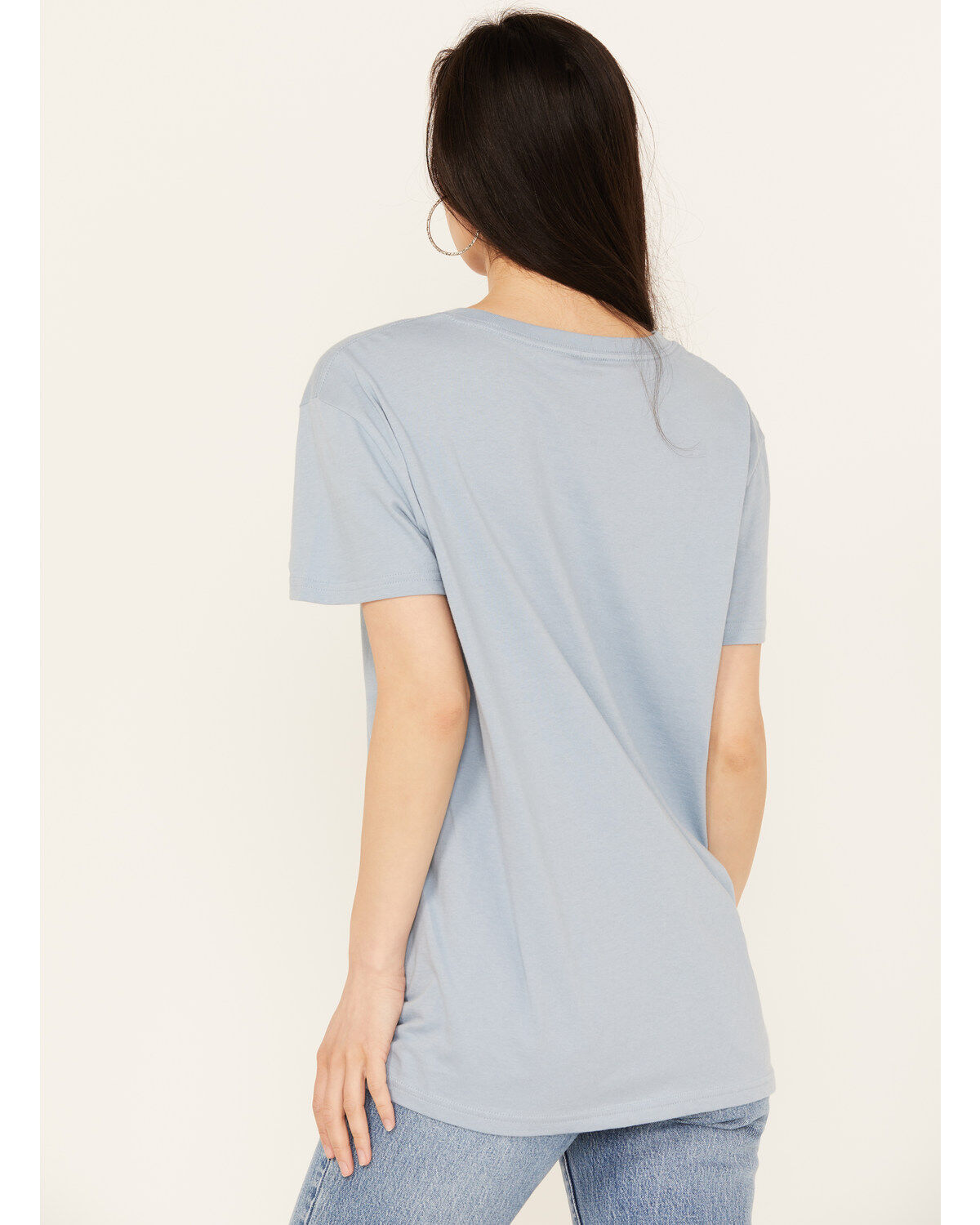 Image #4 - Wrangler Women's Flower Boot Short Sleeve Graphic Tee, Blue, hi-res