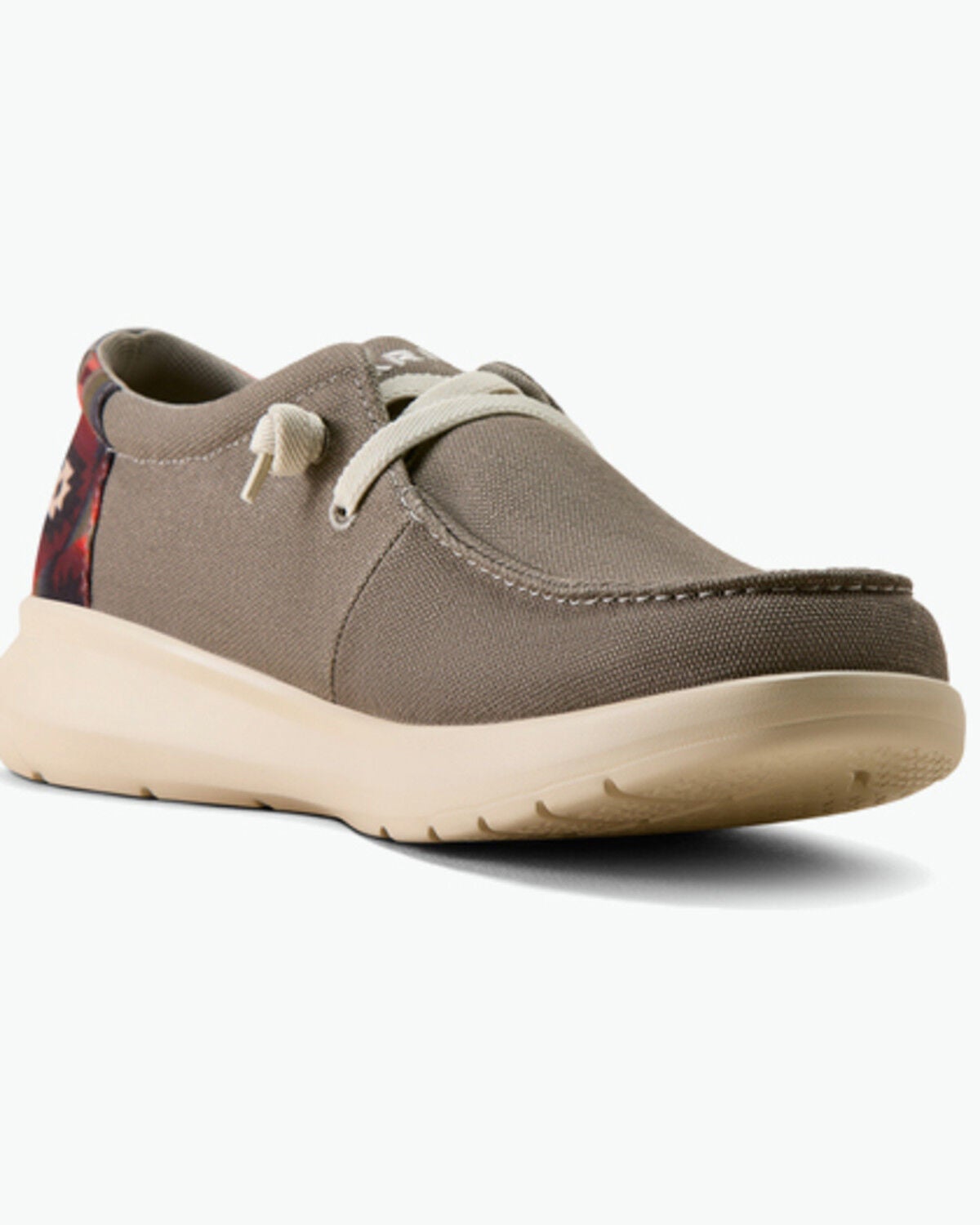Image #1 - Ariat Men's Hilo Southwestern Print Casual Shoes - Moc Toe, Charcoal, hi-res