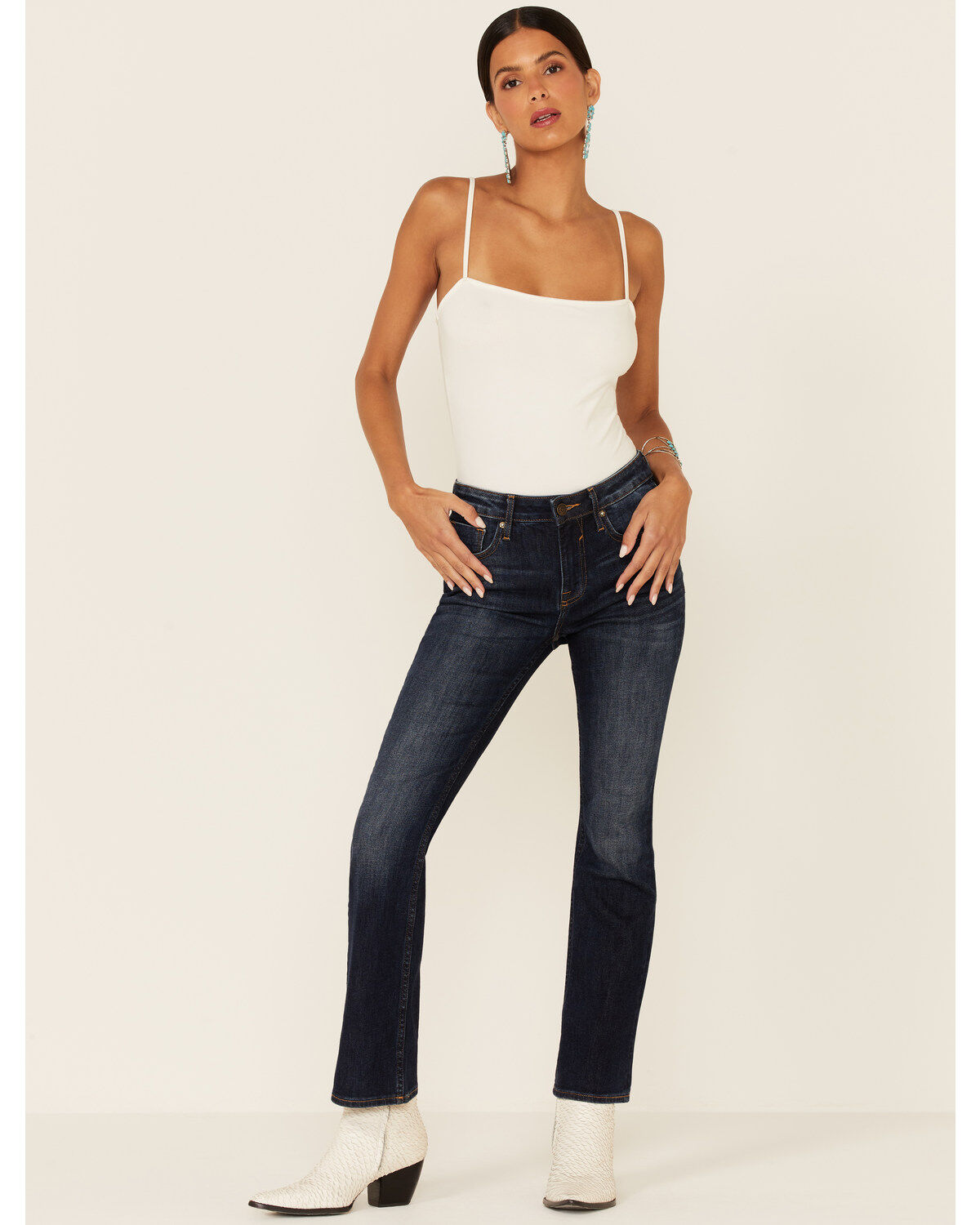 Image #1 - VIGOSS Women's Dark Wash Bootcut Jagger Classic Fit Jeans, Dark Wash, hi-res