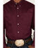 RANK 45 Men's Solid Basic Twill Logo Long Sleeve Button Down Western Shirt , Purple, hi-res