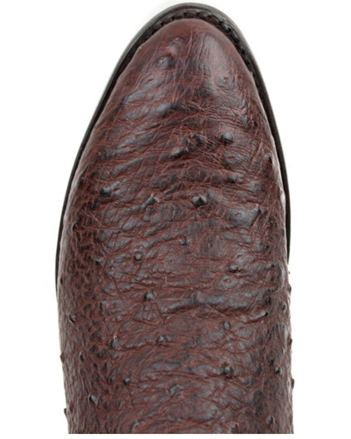 Image #5 - Dan Post Men's 12" Hand Ostrich Quill Exotic Western Boots - Round Toe, Brown, hi-res