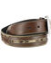 Nocona Men's Roughout Overlay Western Belt, Brown, hi-res
