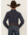 Image #4 - Ariat Boys' Team Plaid Print Long Sleeve Button-Down Western Shirt, Navy, hi-res