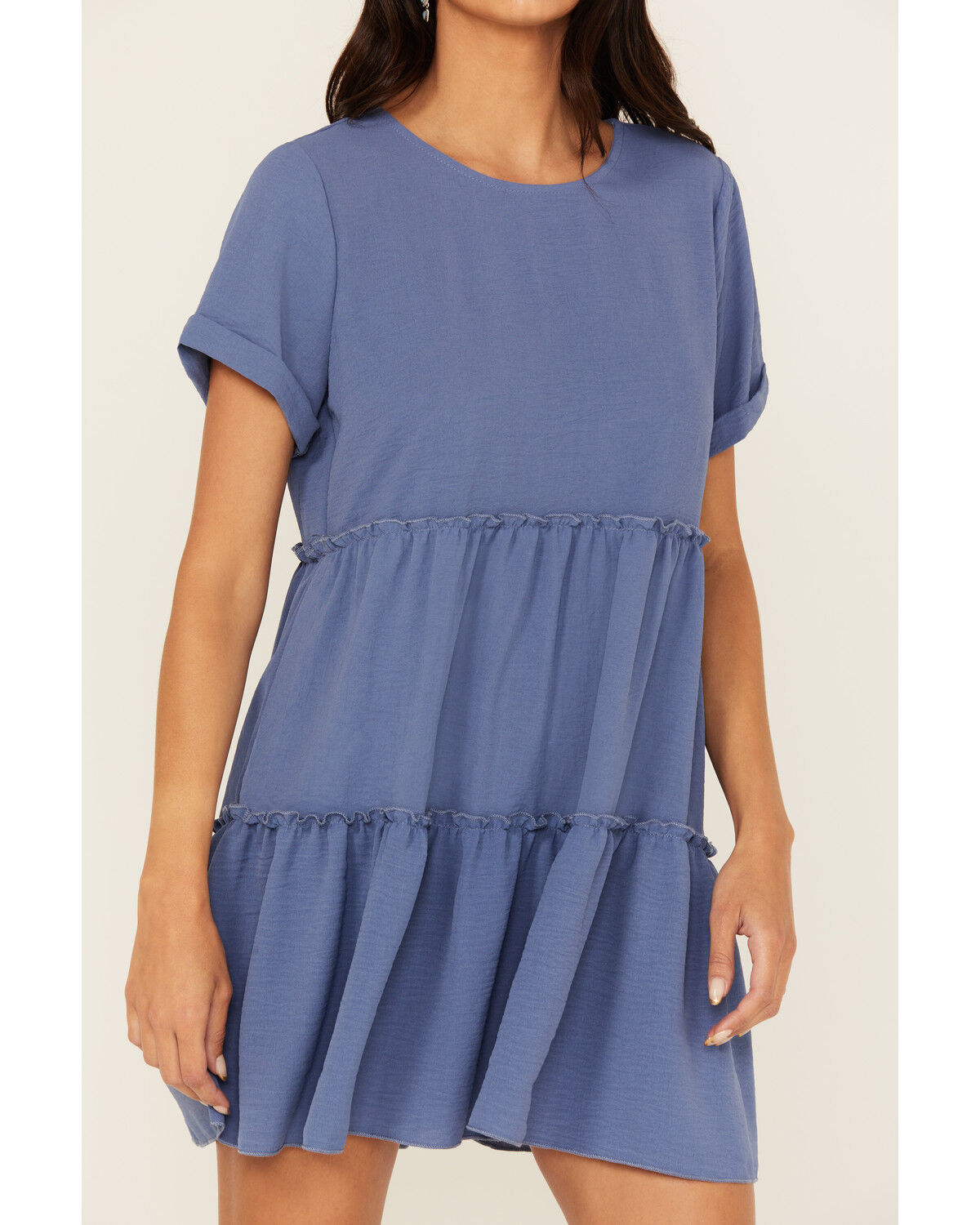 Image #3 - Originality Women's Tiered Mini Dress, Blue, hi-res