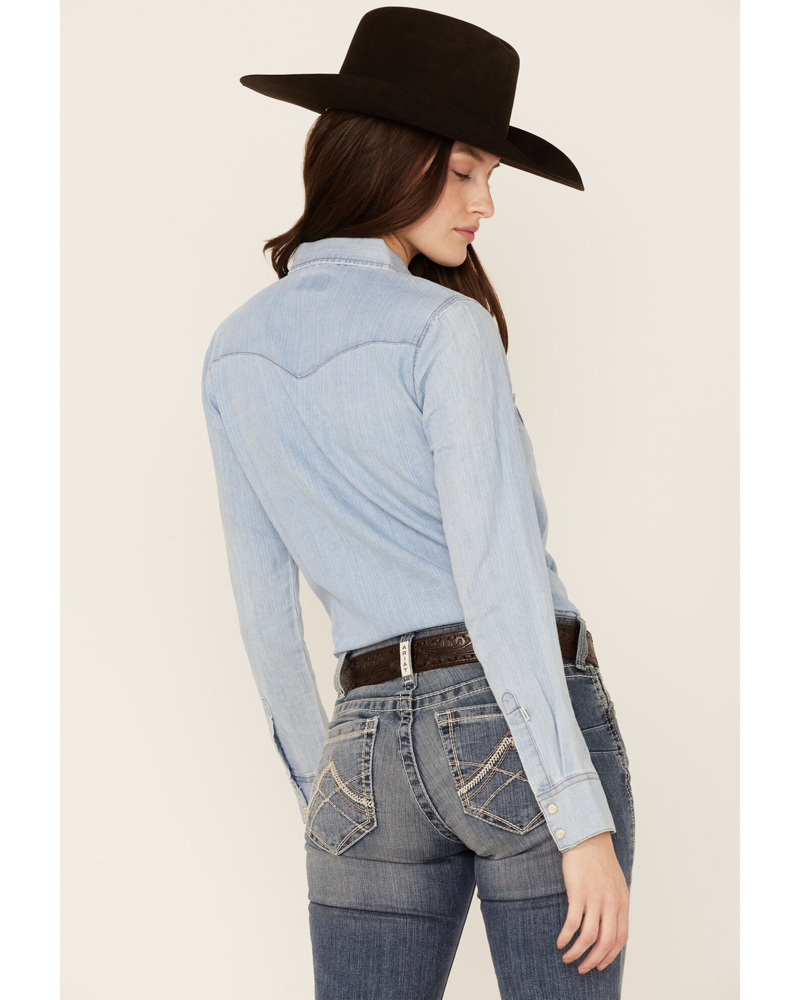 Product Name Kimes Ranch Women's Kaycee Denim Long Sleeve Western