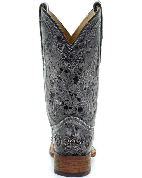 Image #7 - Corral Women's Vintage Python Inlay Western Boots - Square Toe, Black, hi-res