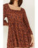 Image #3 - Jen's Pirate Booty Women's Floral Print Wildflower Iza Mini Dress, Rust Copper, hi-res