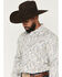 Image #2 - Gibson Trading Co Men's Wall Flower Paisley Print Long Sleeve Button-Down Western Shirt, White, hi-res