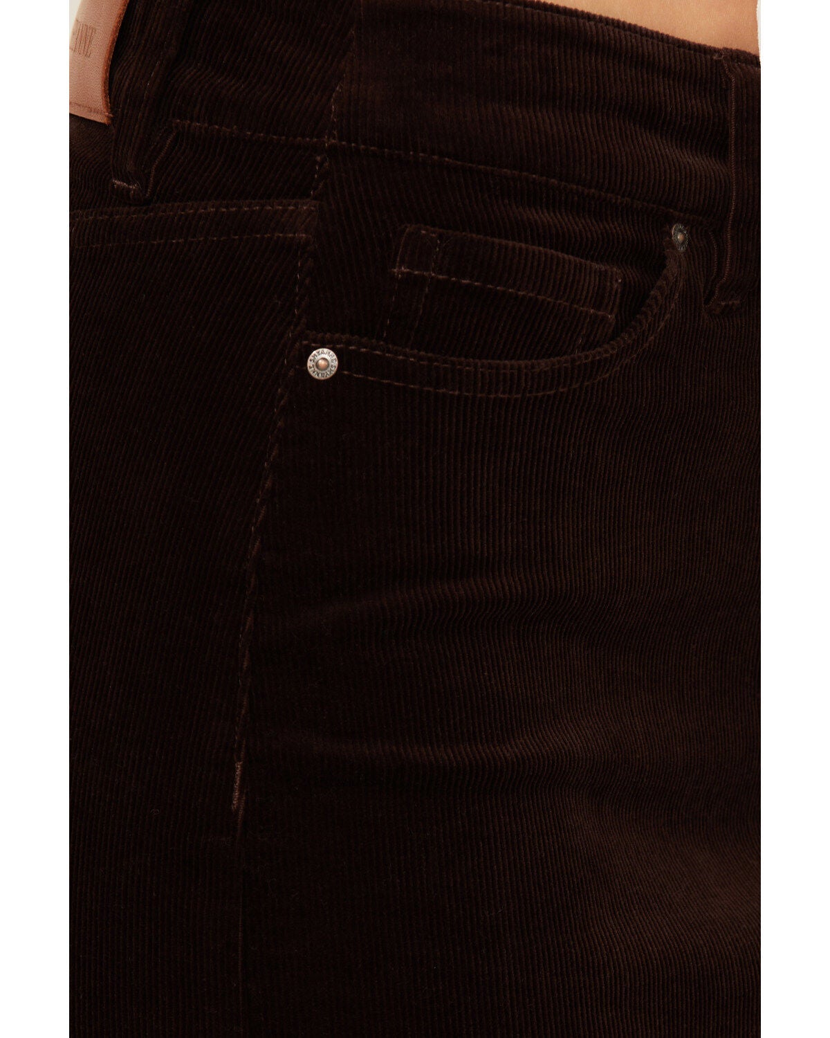 Image #2 - Shyanne Women's Corduroy Midi Skirt, Chocolate, hi-res