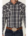 Image #3 - Moonshine Spirit Men's San Antomio Large Plaid Long Sleeve Snap Western Shirt, Navy, hi-res