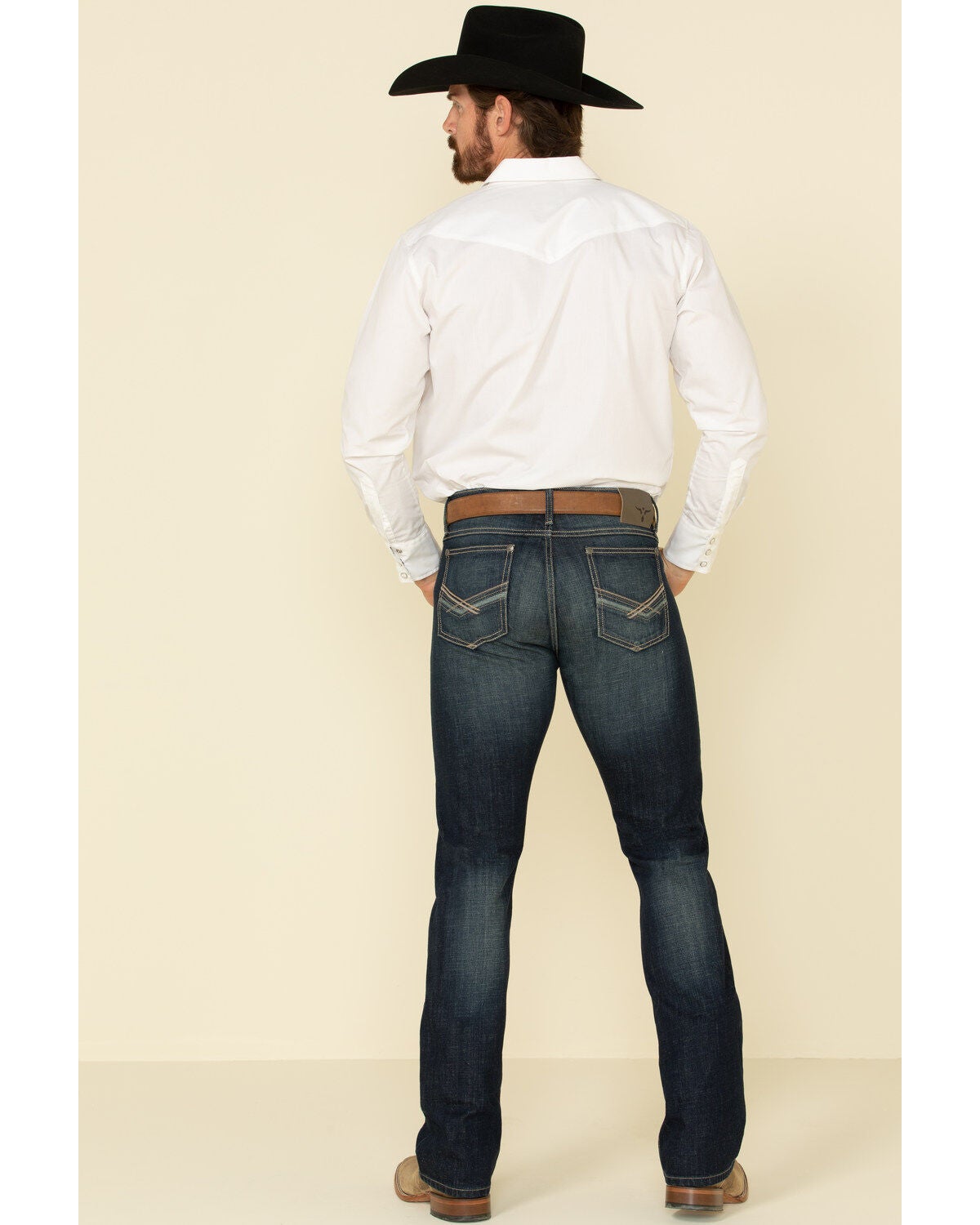 Image #2 - Wrangler 20X Men's No.42 Lawton Dark Stretch Vintage Slim Bootcut Jeans, , hi-res